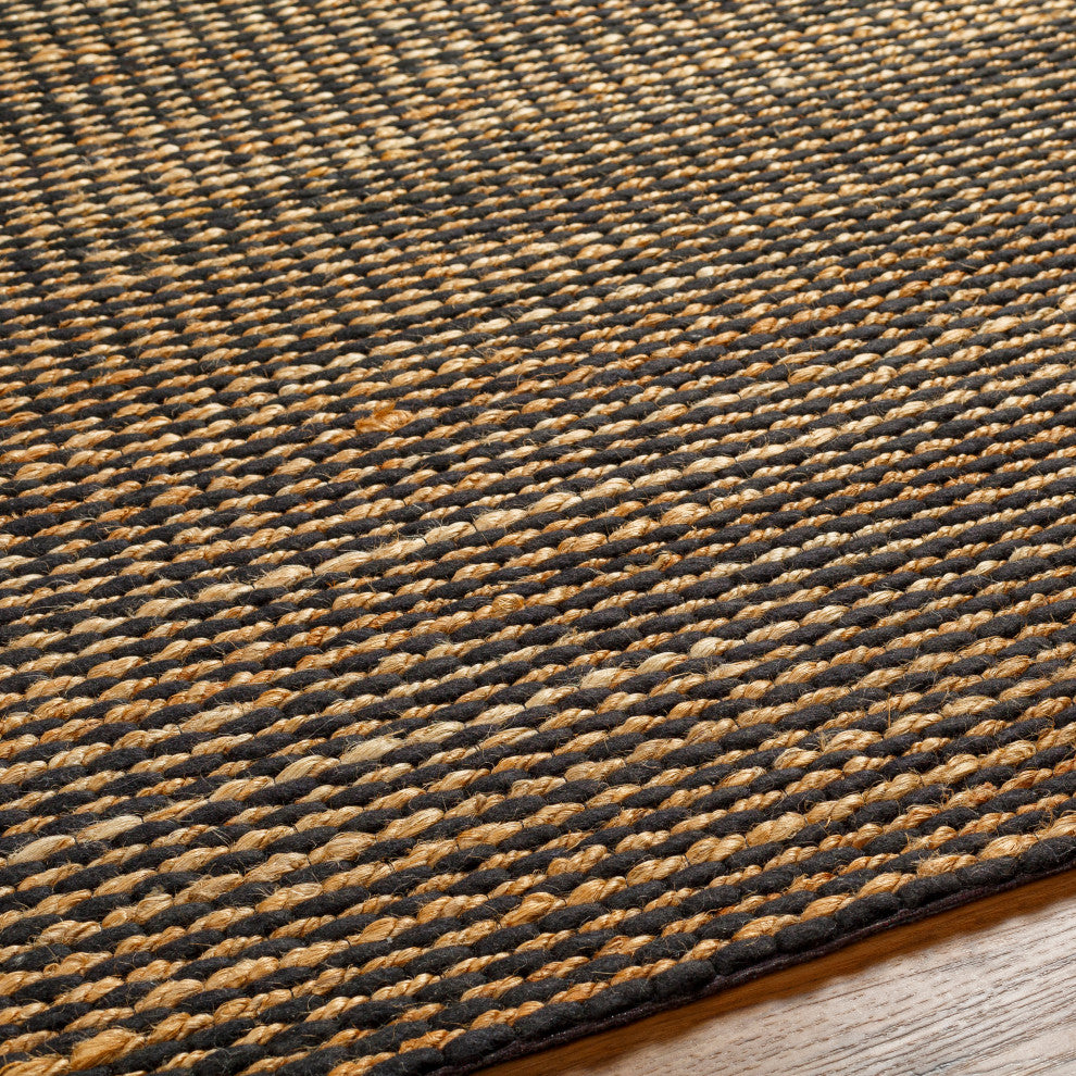 Priya PYA-2301 Black/Tan Hand Woven 8' x 10' Rug