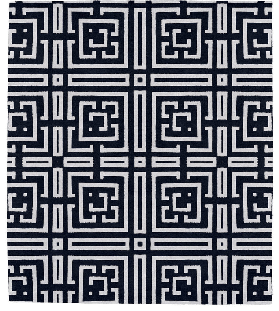 Patterned K Wool Signature Rug, 10' Square