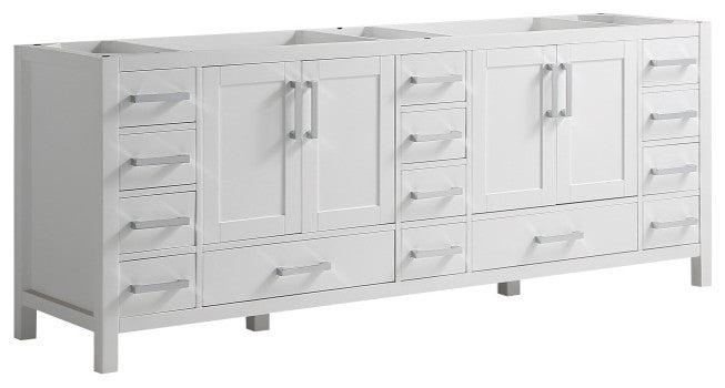 Jacques 84" White Vanity Cabinet Only
