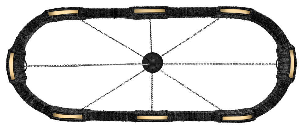 Hinkley Lighting 34107 Raffi 52"W Ring Chandelier - Carbon Black