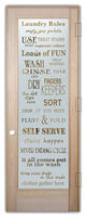 Laundry Door - Laundry Rules - Douglas Fir (stain grade) - 30" x 84" - Knob...