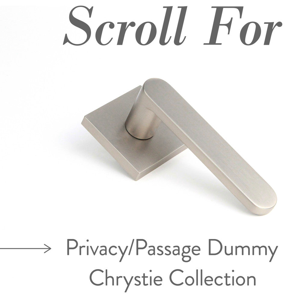 Modern Heavy Duty Designer Door Handle - Chrystie Collection, Satin Nickel, Passage Right Hand