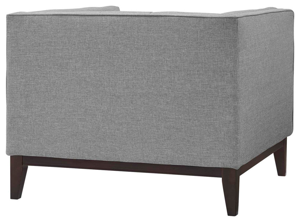 Modern Light Gray Serve Armchairs Set of 2
