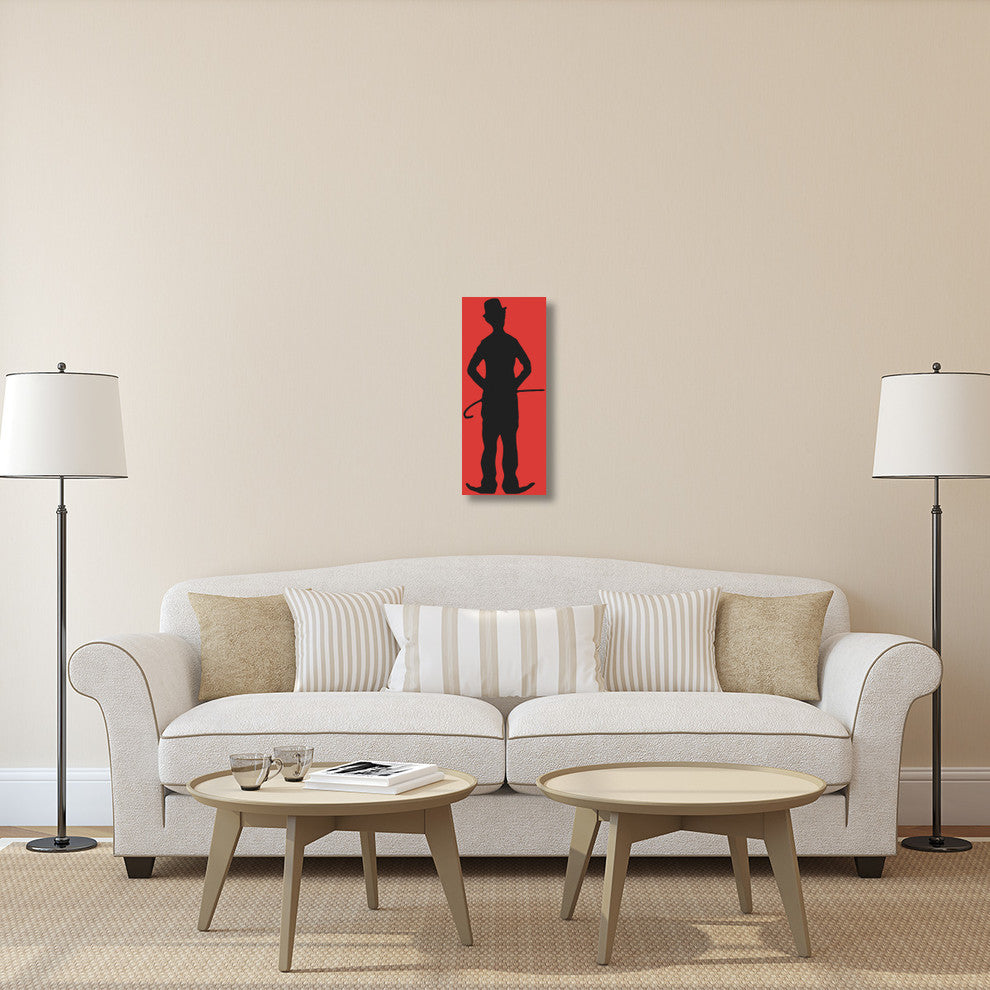 "Charlie Chaplin - Stock Silhouette" Canvas by Hollywood Photo Archive, 13x30"