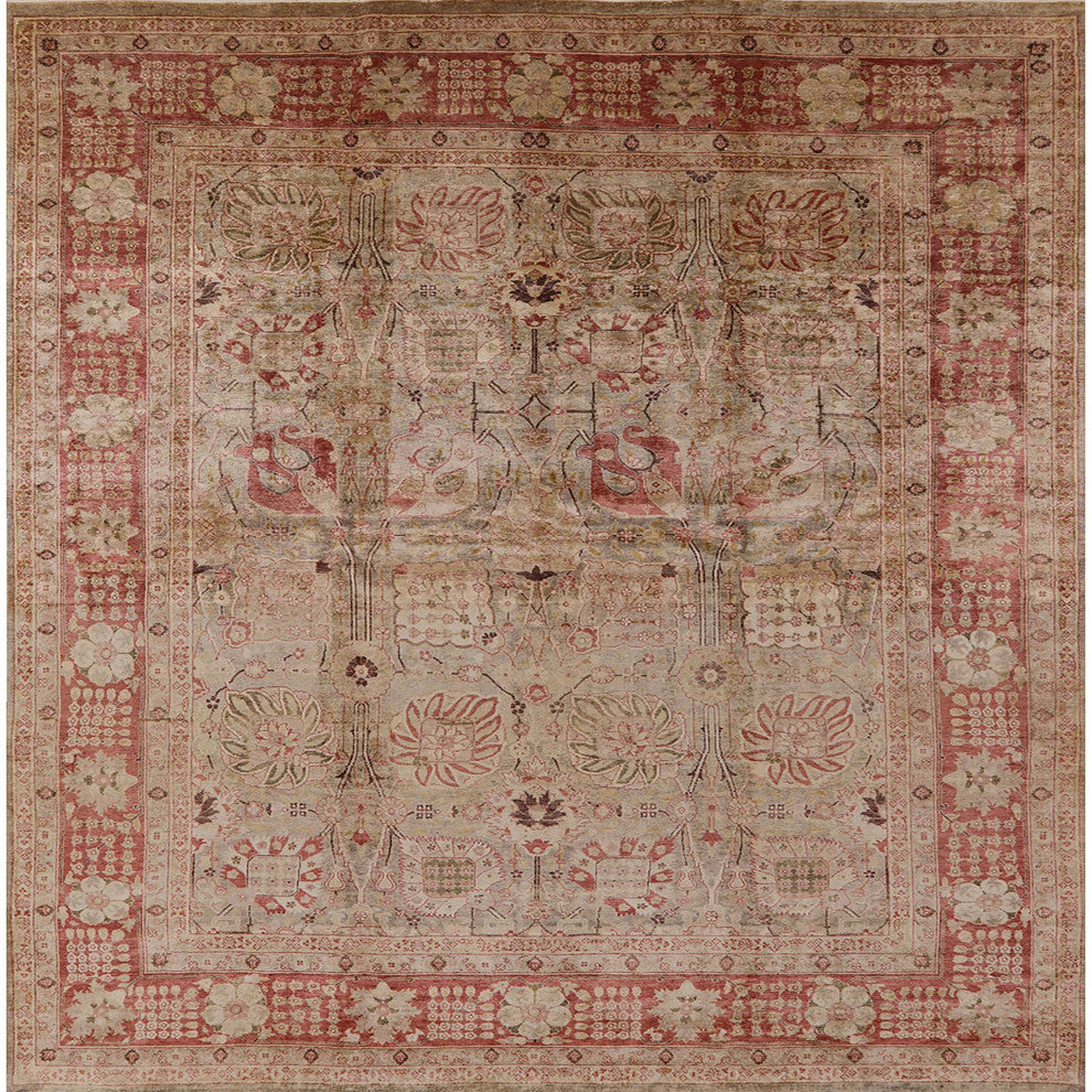 Ahgly Company Indoor Square Mid-Century Modern Area Rugs, 6' Square