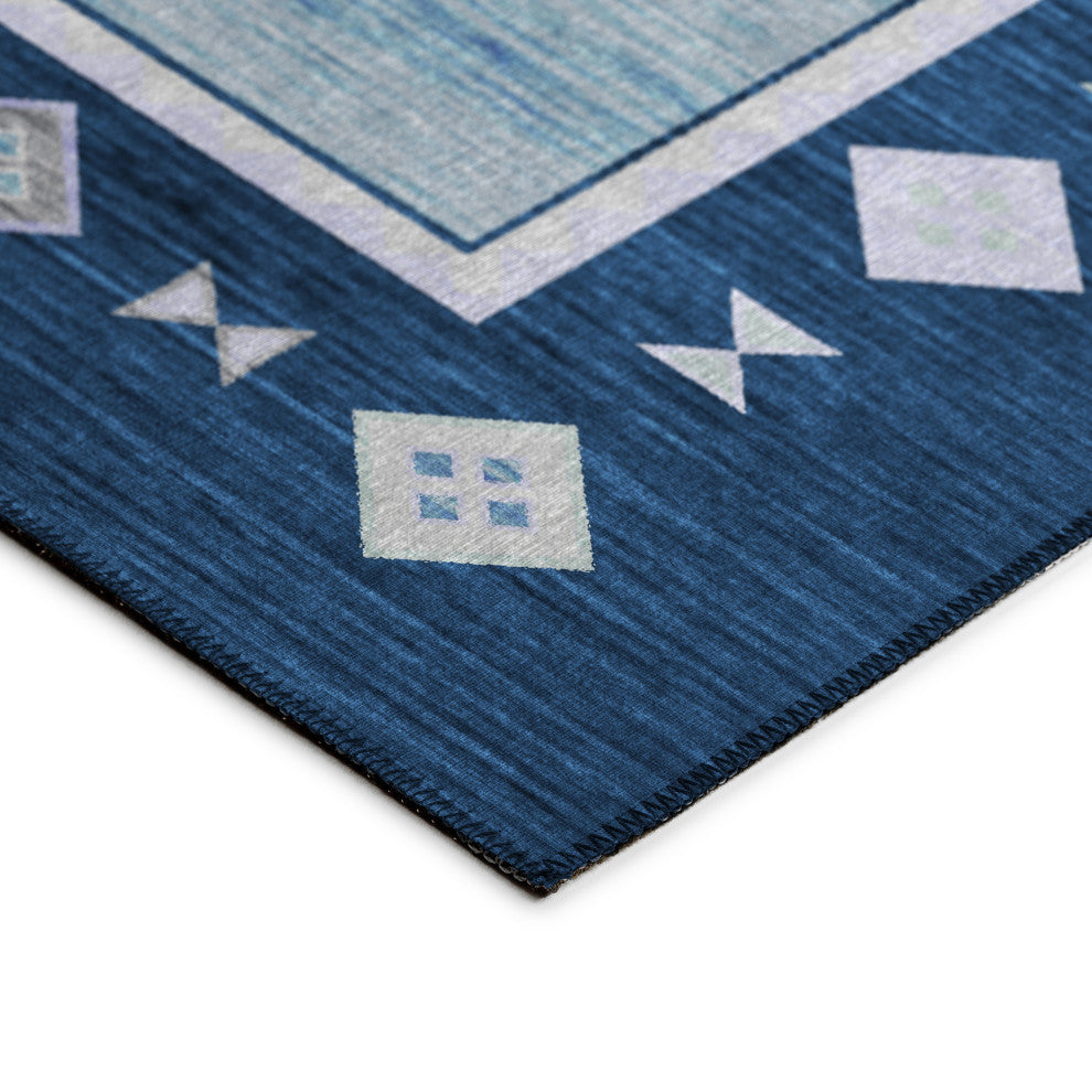 Indoor/Outdoor Phoenix PH2 Denim Machine Washable 8' x 10' Rug