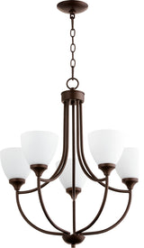 Quorum Lighting Enclave Transitional Chandelier, Oiled Bronze