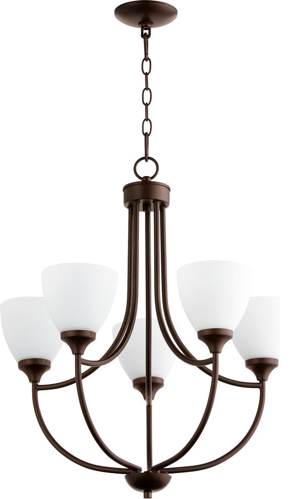 Quorum Lighting Enclave Transitional Chandelier, Oiled Bronze