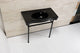 Fauceture VPB28140W80K 36" Ceramic Console Sink, Legs