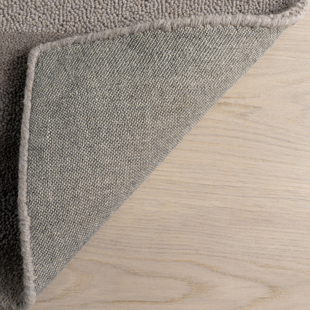 Vestry Striped Wool Area Rug, Bark 9' x 12'