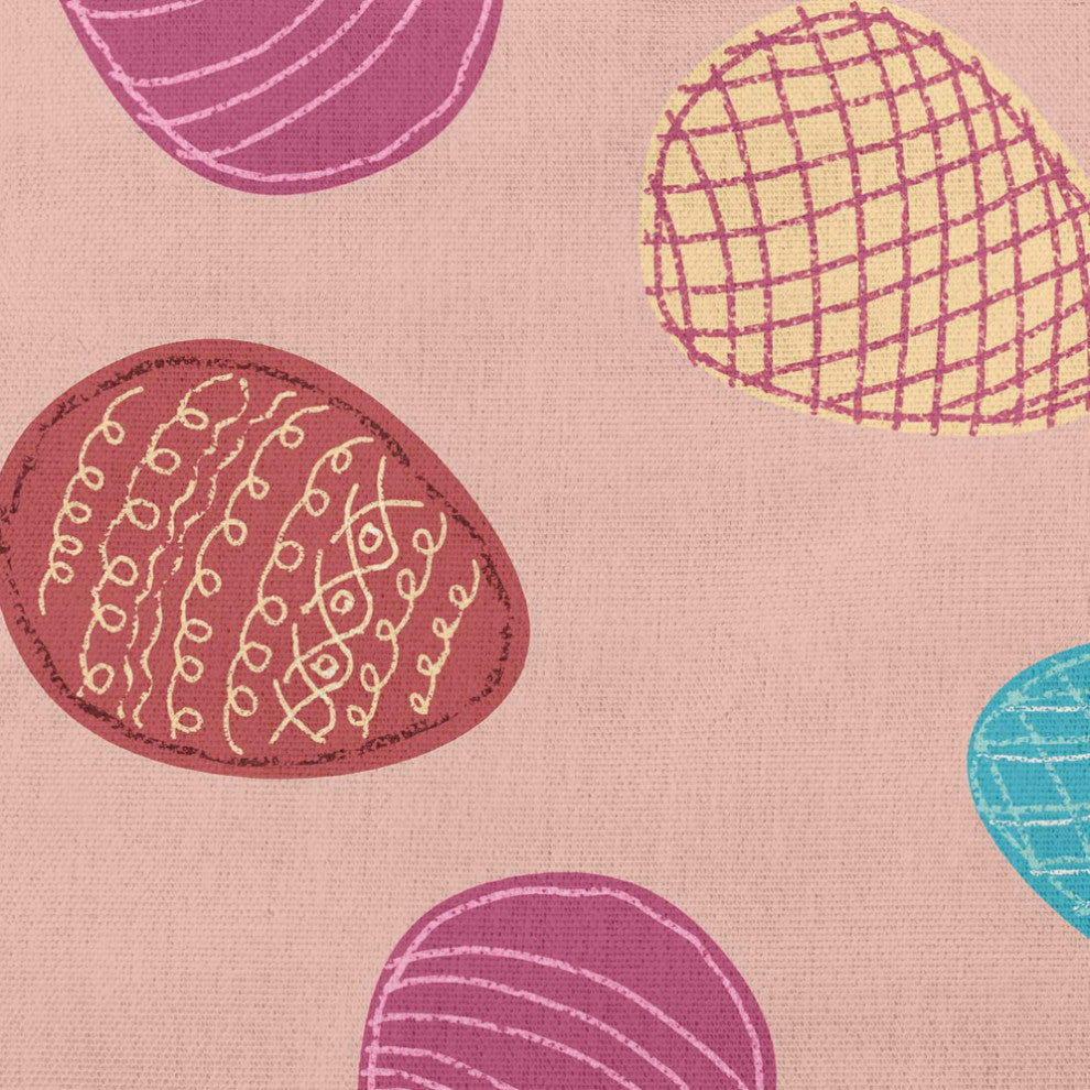 Egg Hunt Easter Decorative Throw Pillow, Sunwashed Red, 26x26"