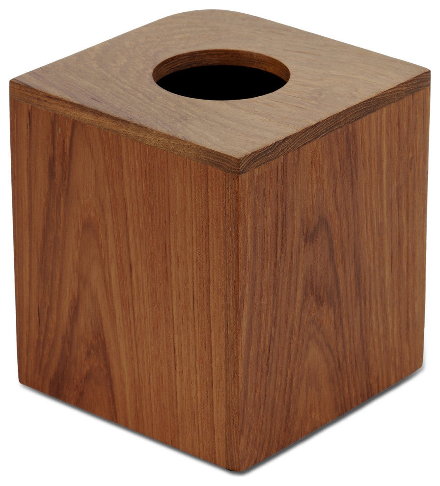 Designer Genuine Teak Tissue Box Cover