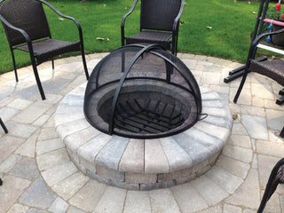 Master Flame 60" Diameter Stainless Steel Fire Pit Screen, Pivot Model