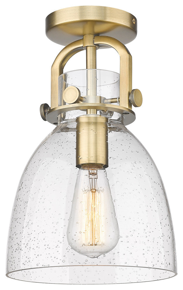 Innovations Newton Bell 1 8" Flush Mount Brushed Brass