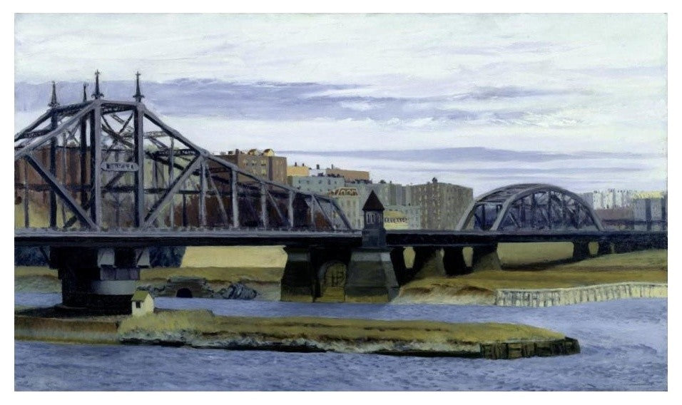 "Macomb's Dam Bridge,1935" Digital Paper Print by Edward Hopper, 24"x15"
