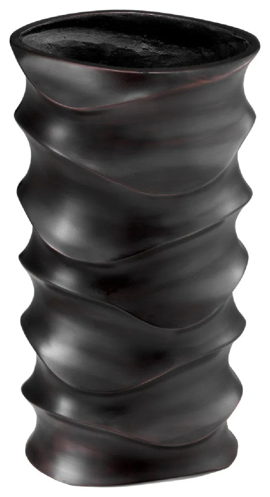 Modern Metallic Vase, Eichholtz Rapho, Black