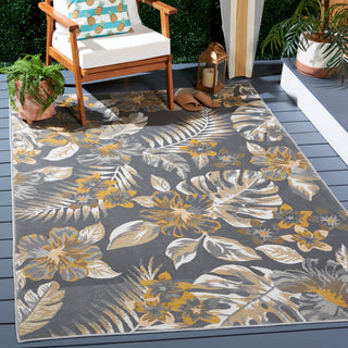 Safavieh Sunrise Collection SUN671 Indoor-Outdoor Rug, Ivory/Grey Gold, 4'x5'7"