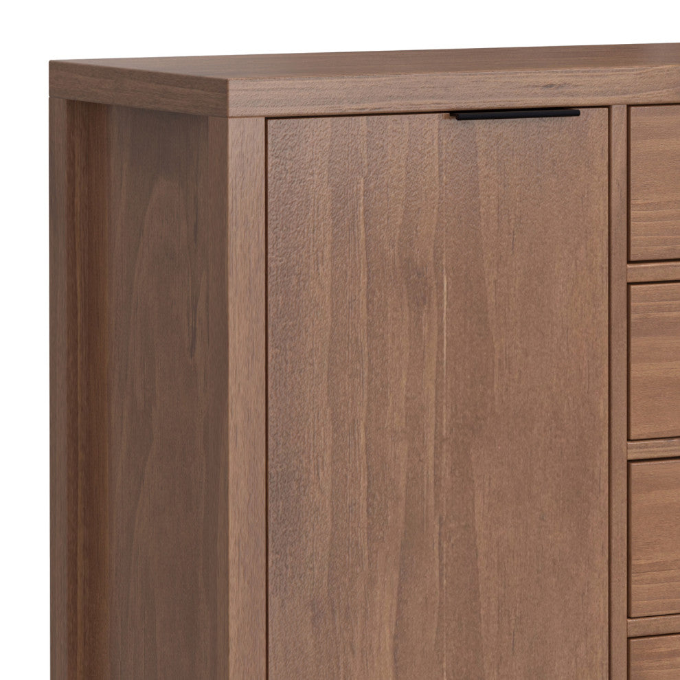 Hollander Solid WOOD Sideboard Buffet, Medium Saddle Brown