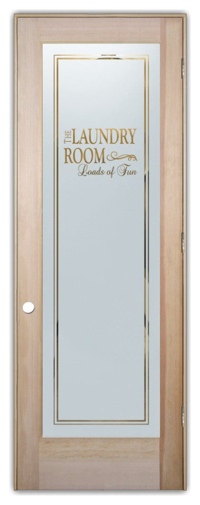 Laundry Door - Loads of Fun - Douglas Fir (stain grade) - 30" x 84" - Knob...