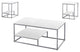 White Silver Metal Table Set - 3Pcs Set