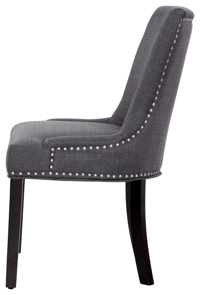 Grafton Home Craven Upholstered Dining Chairs, Set of 2, Gray Goose