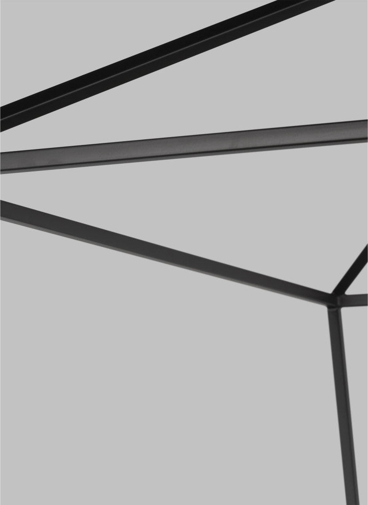 Dianna Five Light Wide Lantern, Midnight Black