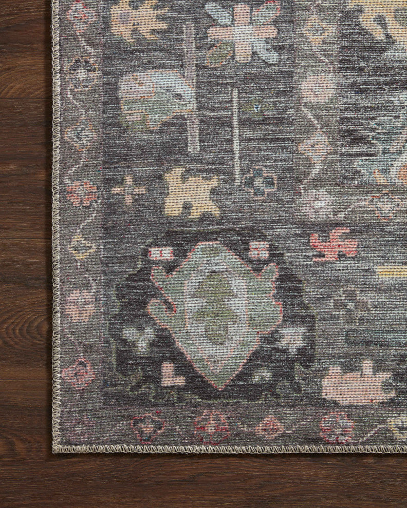 Loloi II Elysium Charcoal / Multi 9'-6" x 9'-6" Round Area Rug