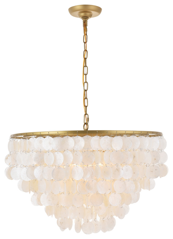 Brass Finish 6-Light Pendant