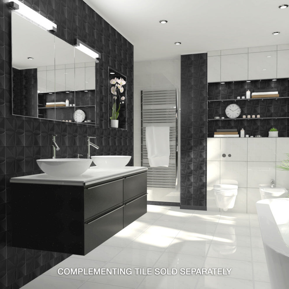 Triplex Fronteira Black Ceramic Wall Tile