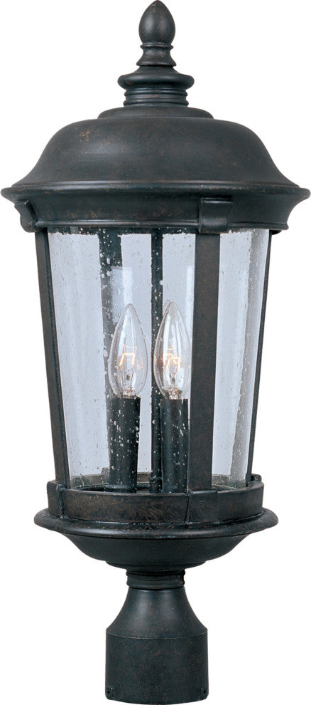Maxim 40092CD Dover 26" Tall 3 Light Vivex Post Light - Bronze