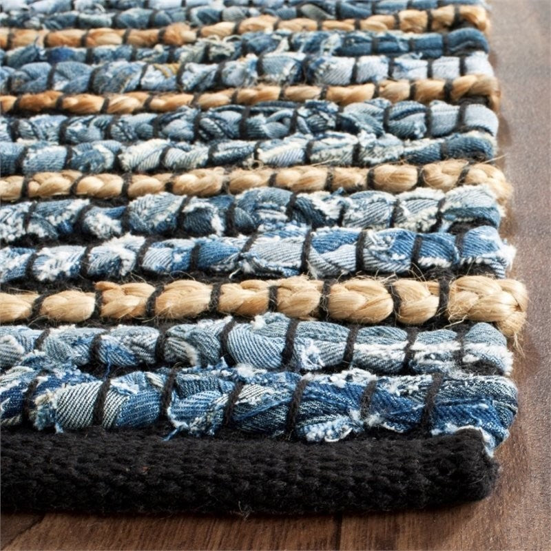 Safavieh Cape Cod Cap363A Rug, Blue/Natural, 4'0" X 4'0"