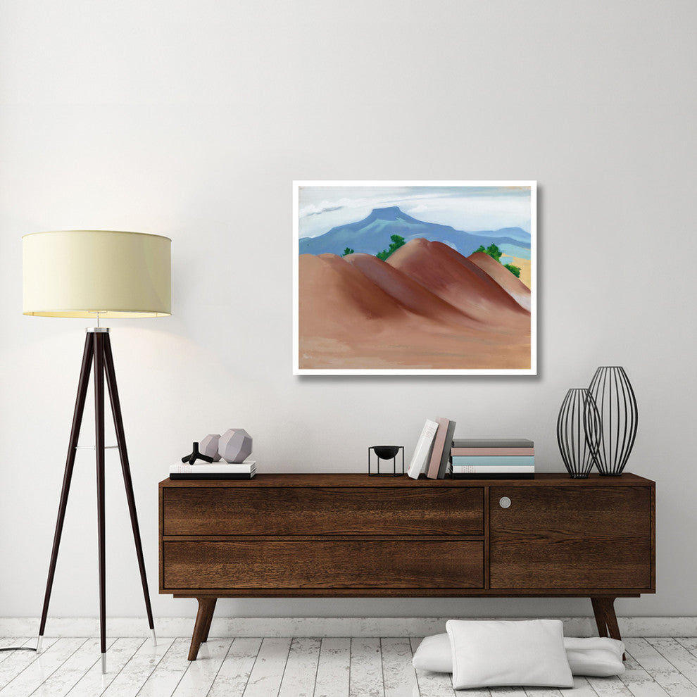"Red Hills with the Pedernal, 1936" Print by Georgia O'Keeffe, 42"x34"