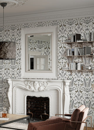 Hidden Treasures White Peel and Stick Wallpaper