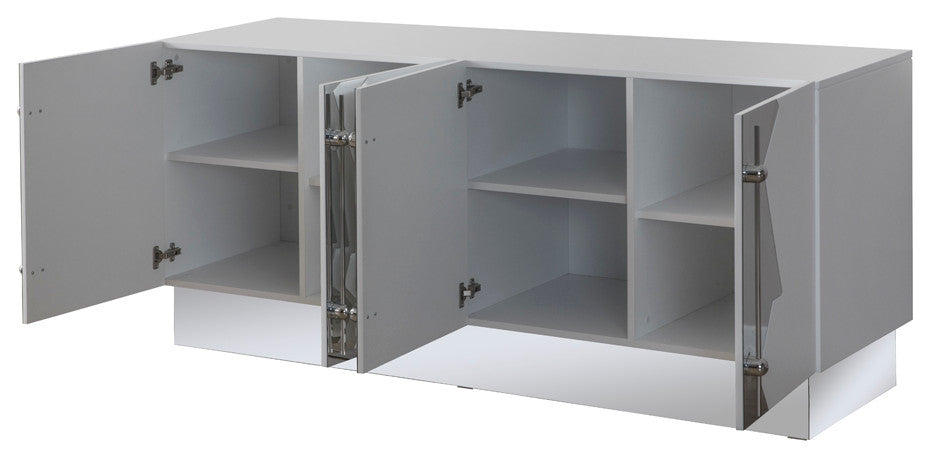 Callista Sideboard, White and Silver