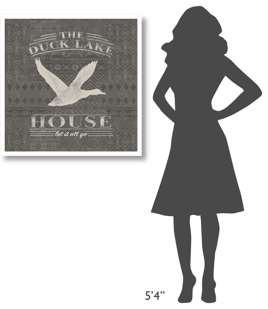"Soft Lodge II Dark" Digital Paper Print by Janelle Penner, 32"x32"