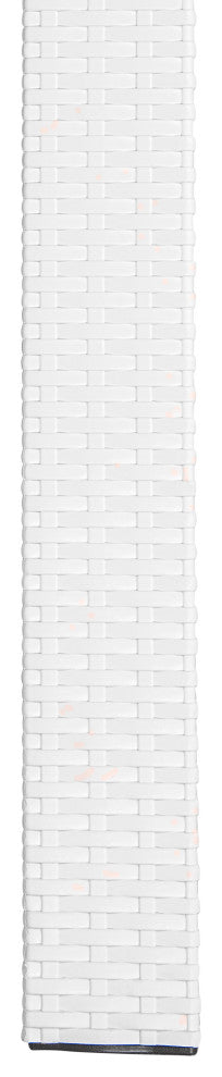 LeisureMod Mace Weave Design Outdoor Patio Square Dining Table, White
