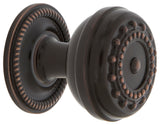 Meadows Brass 1 3/8" Cabinet Knob With Rope Rose, Timeless Bronze