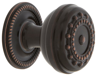 Meadows Brass 1 3/8" Cabinet Knob With Rope Rose, Timeless Bronze