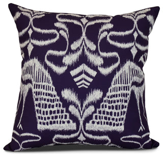 20x20", Crown, Animal Print Pillow, Purple