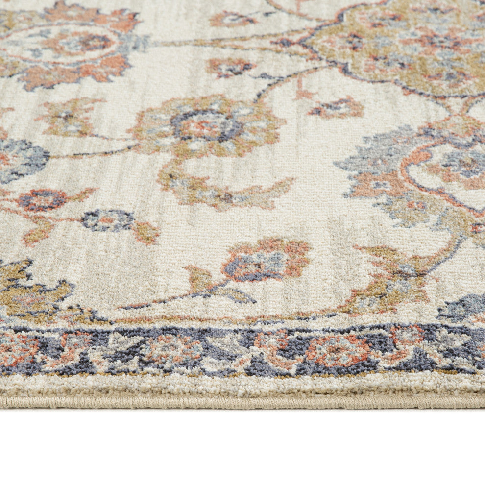Jordan Bea Power-Loomed Polypropylene Area Rug, Ivory, 5'3"x7'6"