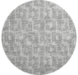 Premium Machine Washable Mayfield AMF33 Gray 8' x 8' Round Rug