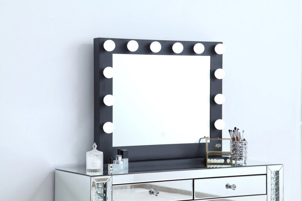Elegant MRE33226BK Brenda 32"By 26"Plug, Led 5000K Mirror, Black