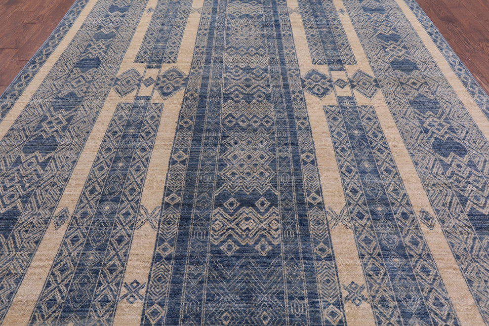 Hand Knotted Navajo Gabbeh Rug 8' 9" X 11' 9" Q6568