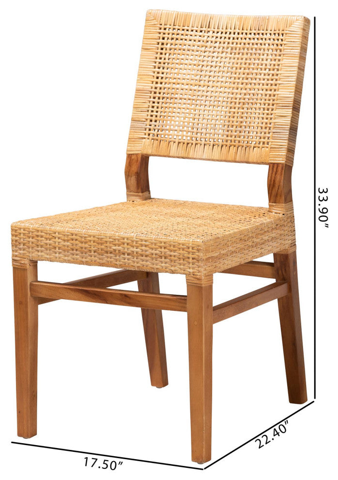 Leighton Modern Bohemian Collection, 2-Piece Dining Chair Set