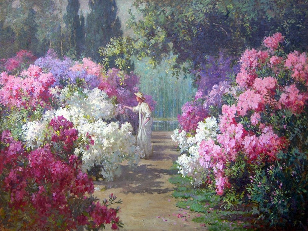 Tile Mural in The Garden By Abbott Fuller Graves, 6"x8", Glossy