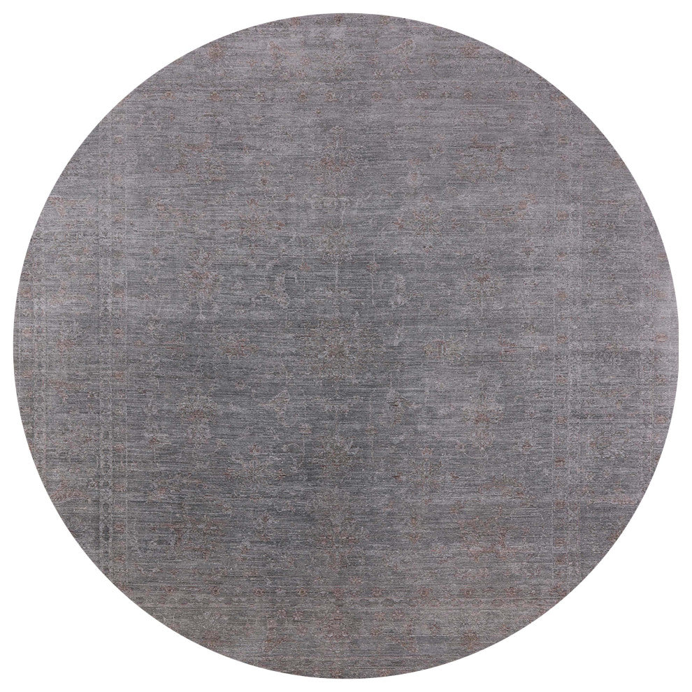 Ahgly Company Indoor Round Mid-Century Modern Area Rugs, 4' Round