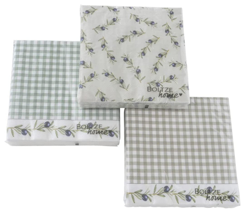 60 Olive Garden Napkins, 3 Patterns