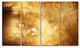 Perfect Brown Starry Sky, Abstract Canvas Art Print, 48"x28", 4 Panels