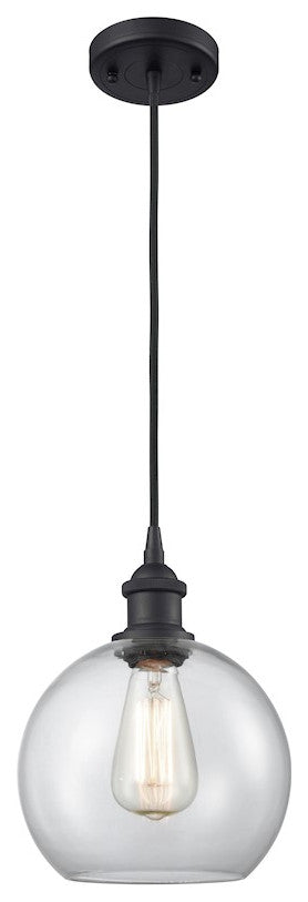 Innovations Lighting 516-1P-BK-G122-8 Athens 1 Light 8" Mini Pendant