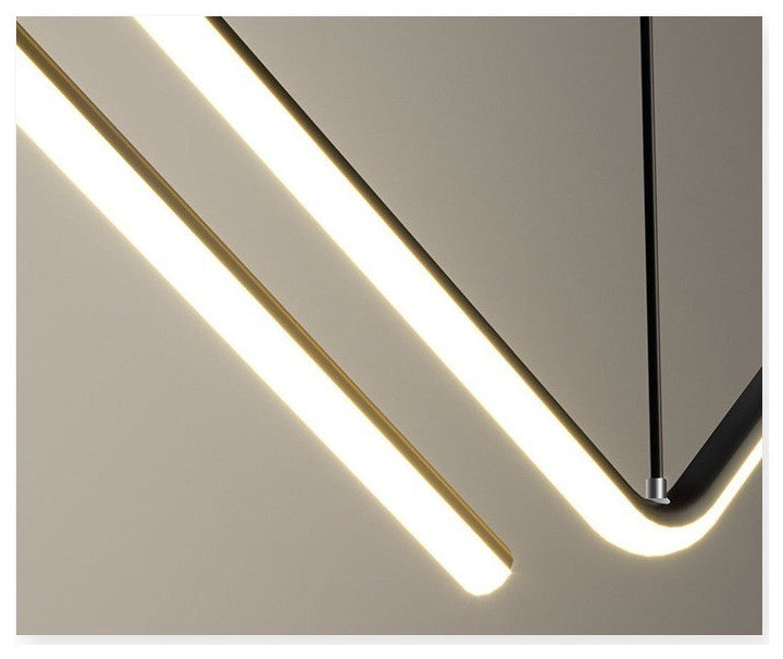 MIRODEMIÂ® Gilette | Black/Gold LED Pendant Lighting for Dining Room, Black